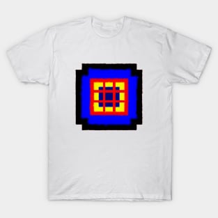 Geometric Color Pattern Red Yellow Blue T-Shirt